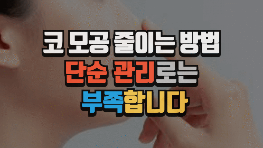 코 모공 줄이는 방법, 단순 관리로는 부족합니다 (2025 최신)